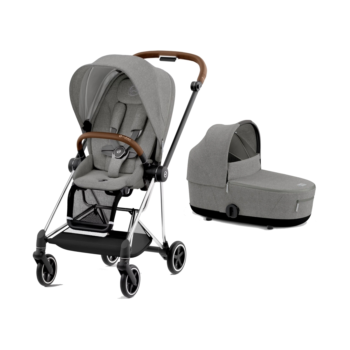 Cybex Mios Chrome Pushchair with Lux Carry Cot