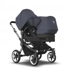 Bugaboo Donkey 5 Duo Styled By You Pushchair-Graphite/Midnight Black/Stormy Blue