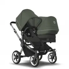 Bugaboo Donkey 5 Duo Styled By You Pushchair-Graphite/Midnight Black/Forest Green