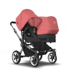 Bugaboo Donkey 5 Duo Styled By You Pushchair-Graphite/Midnight Black/Sunrise Red