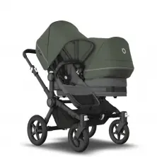 Bugaboo Donkey 5 Duo Styled By You Pushchair-Black/Grey Melange/Forest Green