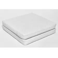 Ventalux Non Allergenic Fibre Quilt Covered Folding Travel Cot Mattress-White (119x59)