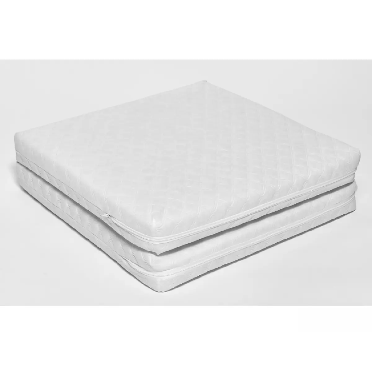 Image of Ventalux Non Allergenic Fibre Quilt Covered Folding Travel Cot Mattress-White (119x59)