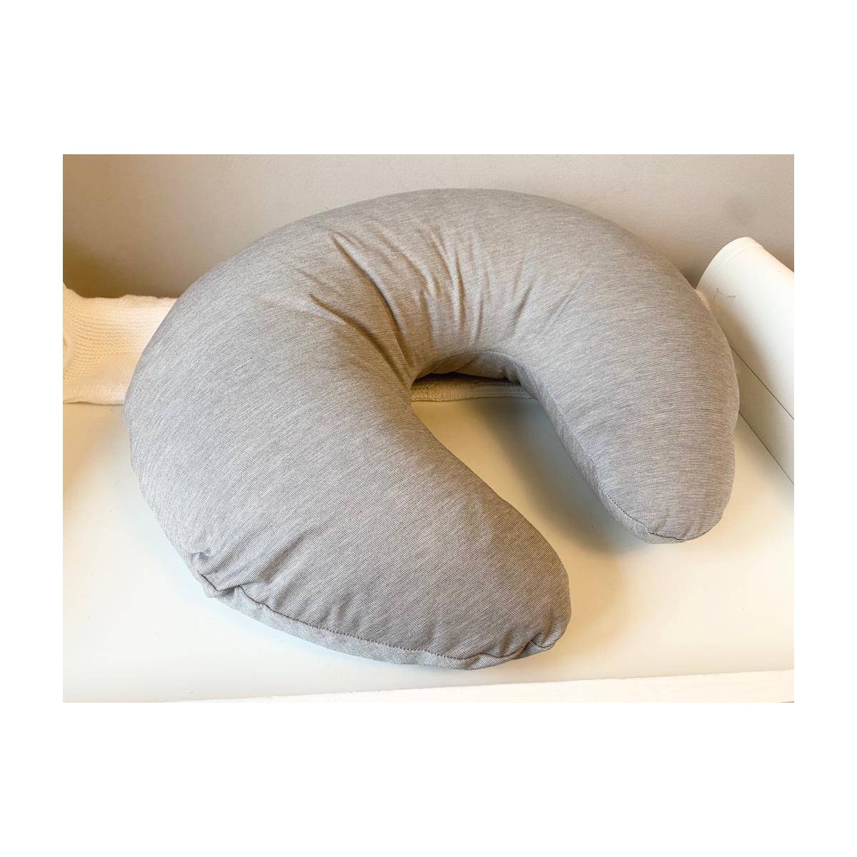 Cuddles Collection 4 in 1 Nursing Pillow – Marble Grey