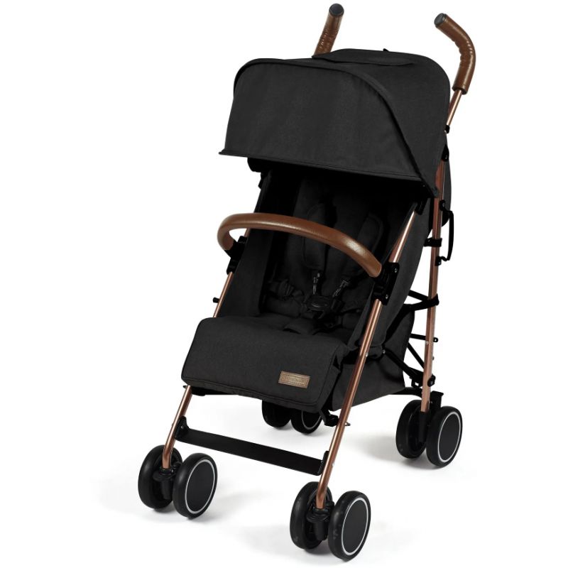 Ickle Bubba Discovery Rose Gold Chassis Pushchair-Black