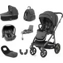 BabyStyle Oyster 3 Gun Metal Finish 7 Piece Luxury Travel System - Fossil