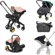 Doona™ Infant Car Seat Stroller Premium Bundle-Blush Pink