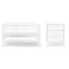 SnuzFino 2 Piece Nursery Furniture Set-White