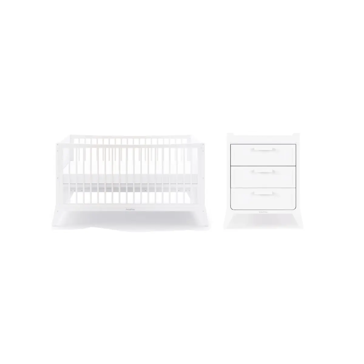 Image of SnuzFino 2 Piece Nursery Furniture Set-White
