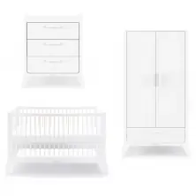 SnuzFino 3 Piece Nursery Furniture Set-White