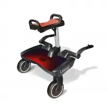 Lascal Maxi Plus/Red Cube Buggy Board Plus Red Saddle-Black Fittings