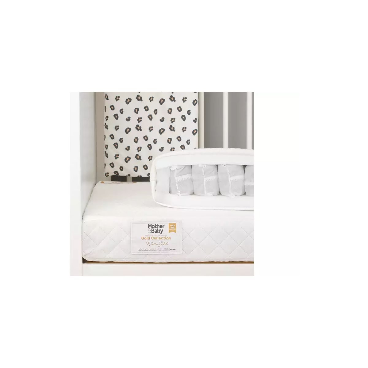 Mother & Baby White Gold Anti Allergy Pocket Spring Cot Mattress 120x60