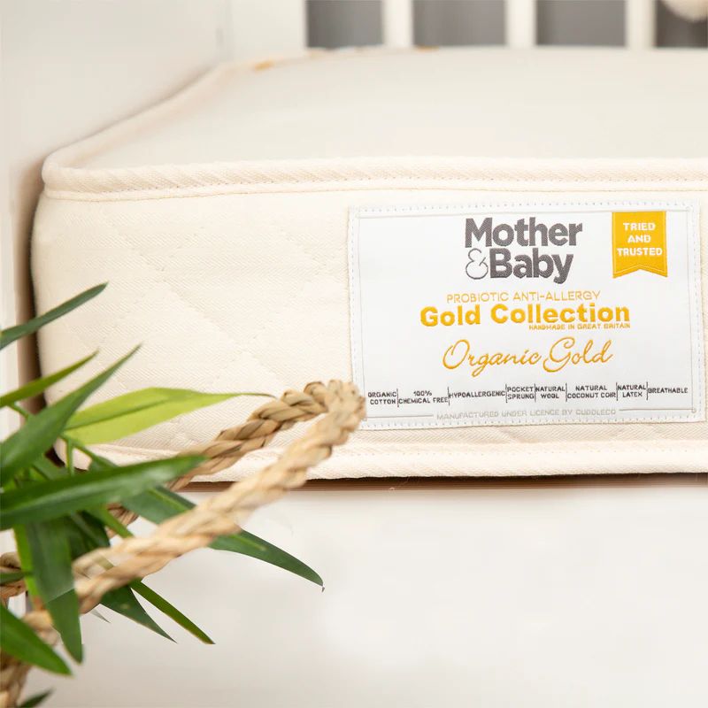 Mother & Baby Organic Gold Chemical Free Cot Mattress 120x60