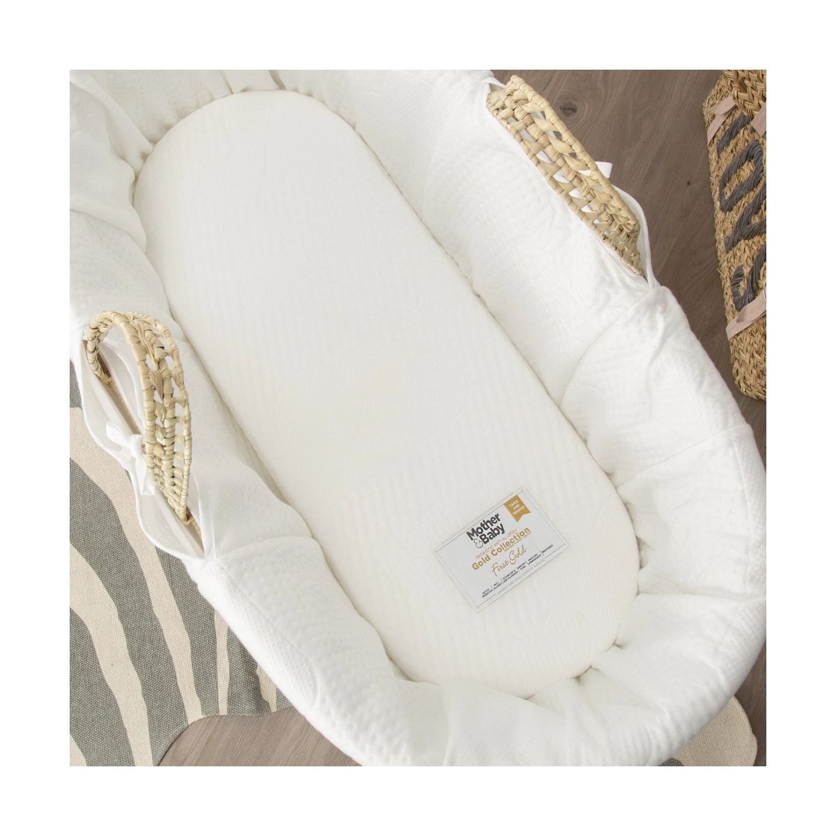 Mother & Baby First Gold Anti Allergy Foam Moses Basket