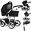 Venicci Soft White Chassis 3in1 Travel System-Black 