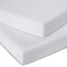 Clair De Lune Pack of 2 Micro-Fresh Fitted Cot Sheets-White