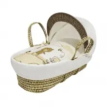 Kinder Valley Tiny Ted Moses Basket-Cream
