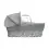 Kindervalley Waffle White Wicker Moses Basket-Grey