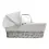 Kindervalley Waffle White Wicker Moses Basket-White