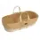 The Little Green Sheep Natural Quilted Moses Basket & Mattress-Honey Rice