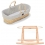 The Little Green Sheep Organic Knitted Moses Basket & Mattress-Dove