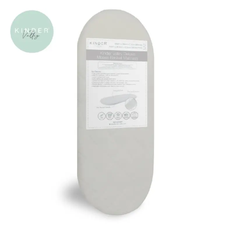 Kinder valley Wicker Half-Quilted Moses Basket Mattress - White