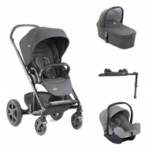 Joie Chrome DLX 3in1 (I-Snug) Travel System Bundle With Footmuff & Isofix Base-Pavement 
