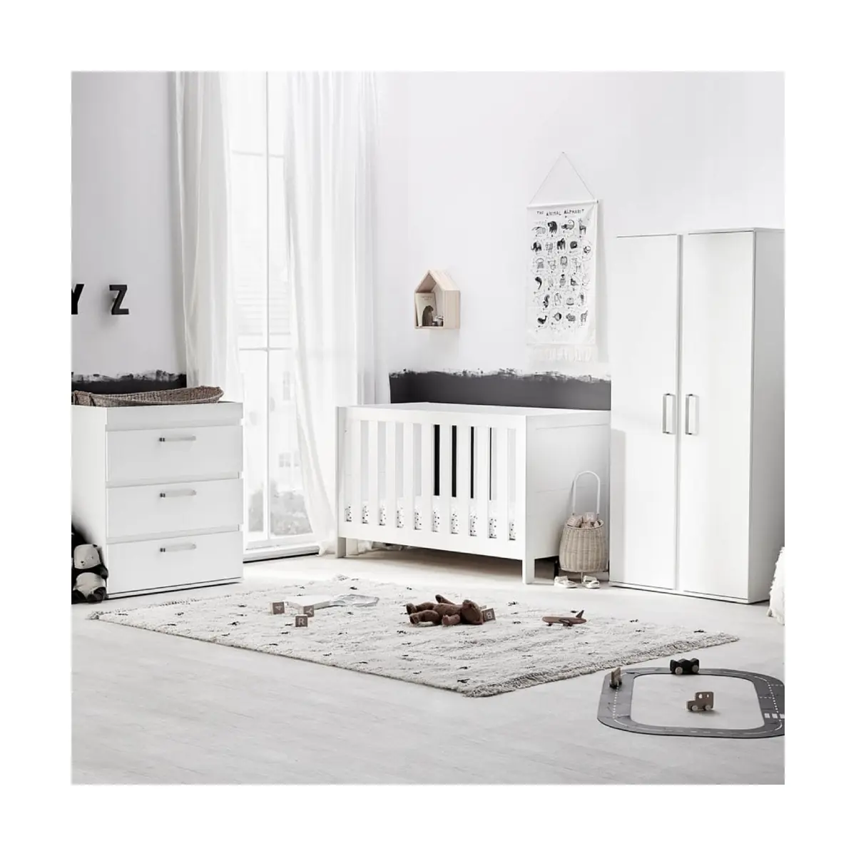Silver Cross Finchley Complete Nursery Set-White