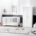 Silver Cross Finchley 2 Piece Cot Bed & Wardrobe Set-White