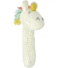 Weegoamigo Twinkle Twinkle Unicorn Crochet Rattle-White