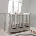 Tutti Bambini Roma Mini Sleigh Cot bed With Under Bed Drawer-Linen