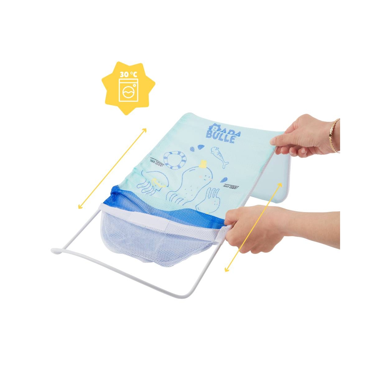 Badabulle Ergonomic Bath Support HammockBlue