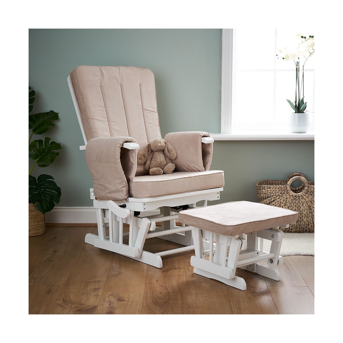 Obaby Deluxe Reclining Gilder Chair and Stool