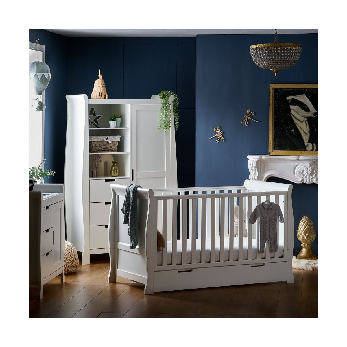 Obaby Stamford Classic Sleigh 3 Piece Furniture Roomset