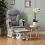 Obaby Reclining Glider Chair and Stool-White with Grey Cushion 