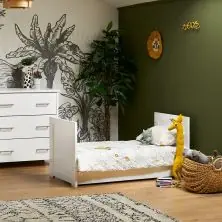 Obaby Nika Mini 2 Piece Furniture Room Set & Underdrawer-White Wash