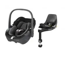 Maxi Cosi Pebble 360 i-Size Baby Car Seat + FamilyFix 360 Base - Essential Black