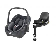 Maxi Cosi Pebble 360 Group 0+ Car Seat With FamilyFix 360 Base-Essential Graphite 