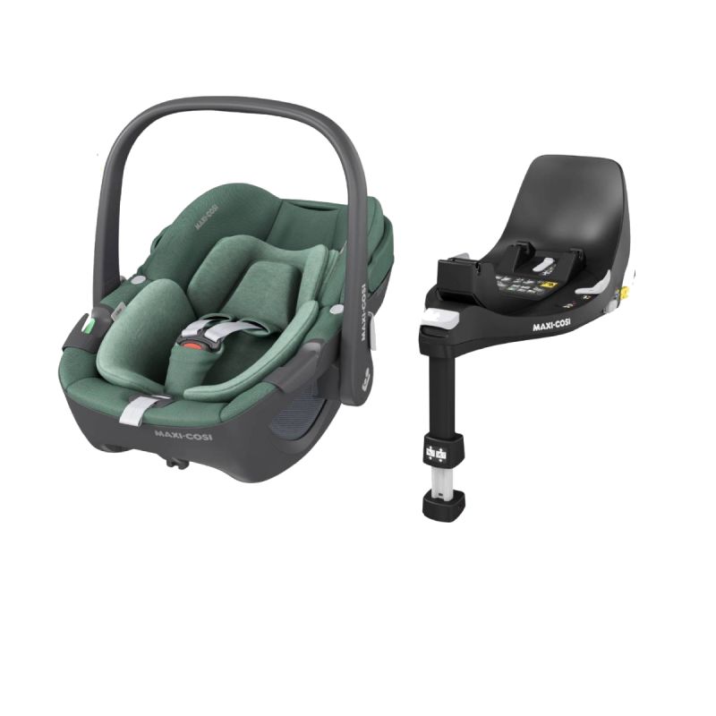 Maxi Cosi Pebble 360 Group 0+ Car Seat With FamilyFix 360 Base-Essential Green 