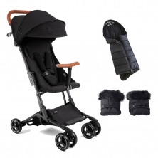 Bizzi Growin Compact Stroller Winter Bundle-Onyx Black (M)