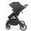 Ickle Bubba Cosmo Black Frame Travel System With Stratus i-Size Carseat & Isofix Base-Graphite Grey