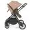 Ickle Bubba Cosmo Gunmetal Frame Travel System With Stratus i-Size Carseat & Isofix Base-Desert