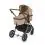 Ickle Bubba Cosmo Gunmetal Frame Travel System With Stratus i-Size Carseat & Isofix Base-Desert