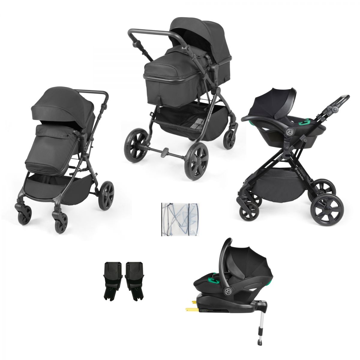 Ickle bubba Comet All-in-One Travel System With Stratus i-Size Carseat & Isofix Base