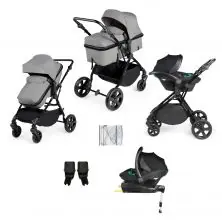 Ickle Bubba Comet All-in-One Travel System with Stratus i-Size Car Seat & Isofix Base - Space Grey
