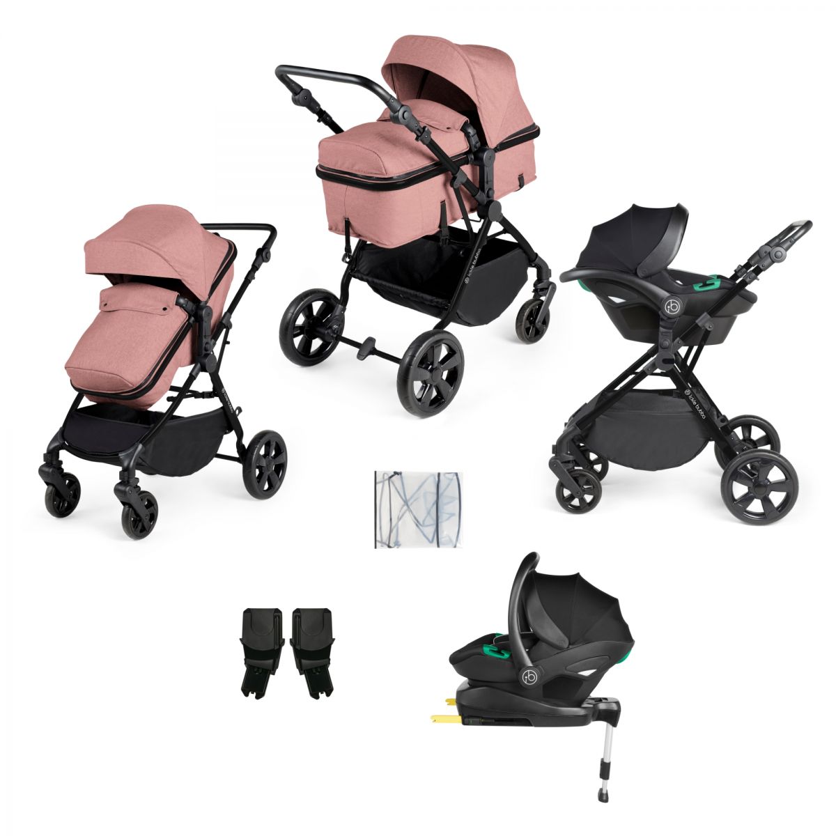 Ickle bubba Comet All-in-One Travel System With Stratus i-Size Carseat & Isofix Base