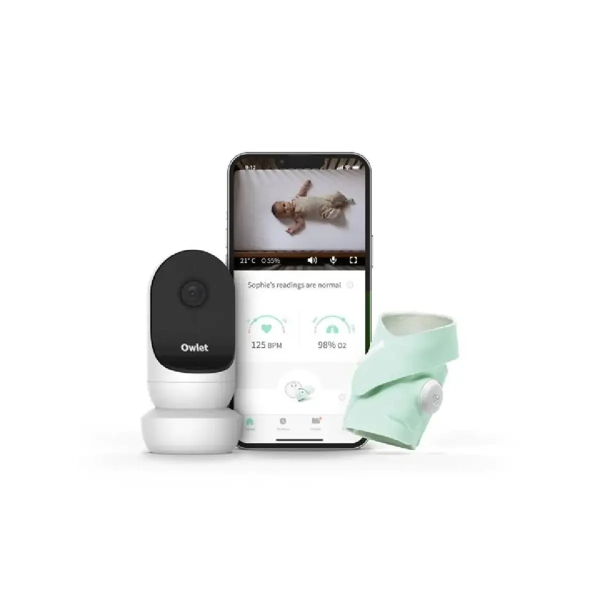 Image of Owlet Monitor Duo / Smart Sock 3 + Cam 2 - Mint