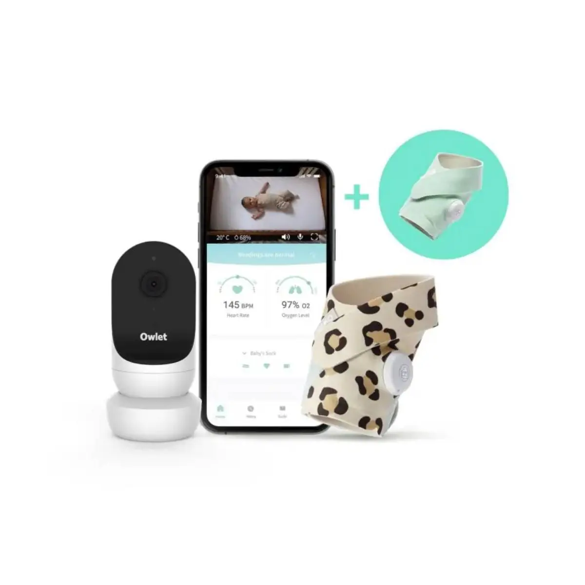 Image of Owlet Monitor Duo Bundle / Smart Sock 3 + Cam 2 - Wild Child