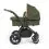 Ickle Bubba Stomp Luxe Black Frame Travel System With Stratus i-Size Carseat & Isofix Base-Woodland