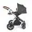 Ickle Bubba Stomp Luxe Silver Frame Travel System With Stratus i-Size Carseat & Isofix Base-Charcoal Grey
